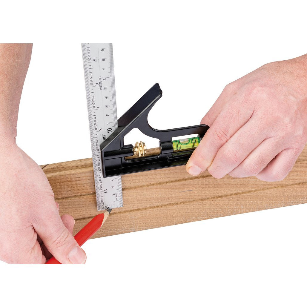 Draper Combination Square with Centre Head and Protractor, 300mm  34704