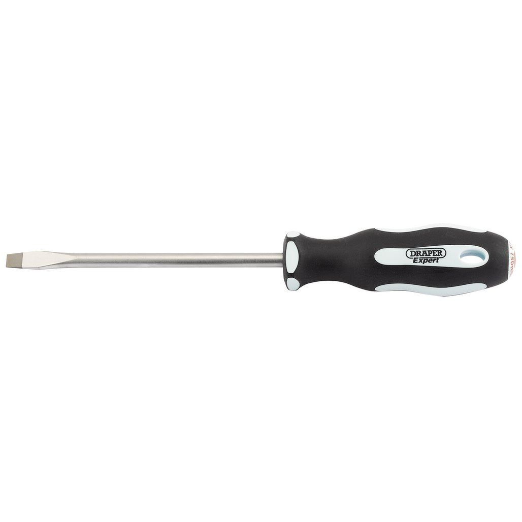 Draper Expert Plain Slot Soft Grip Screwdriver, 8 x 150mm  34979
