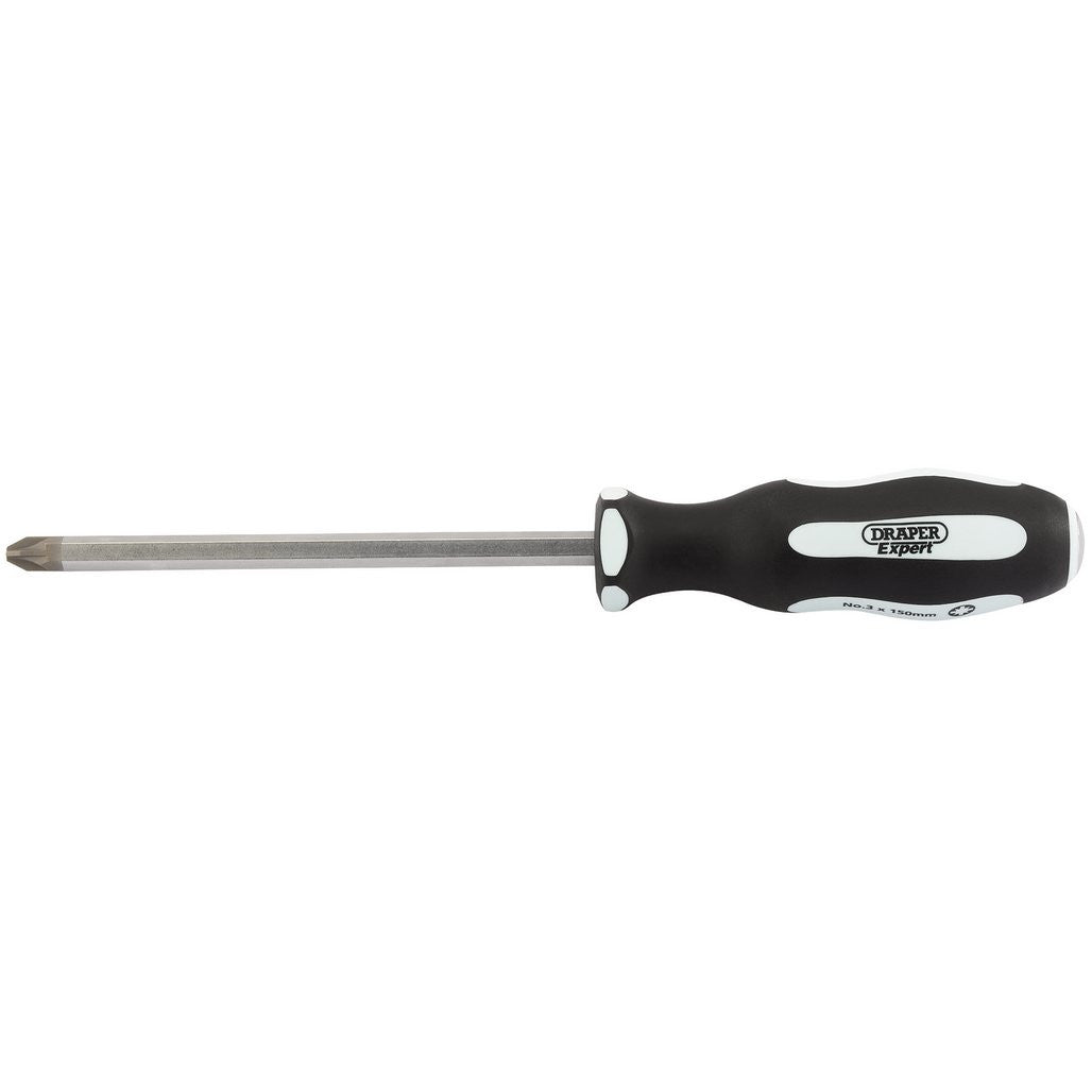 Draper Expert 'Pound Thru' PZ TYPE Soft Grip Screwdriver, No.3 x 150mm  35232