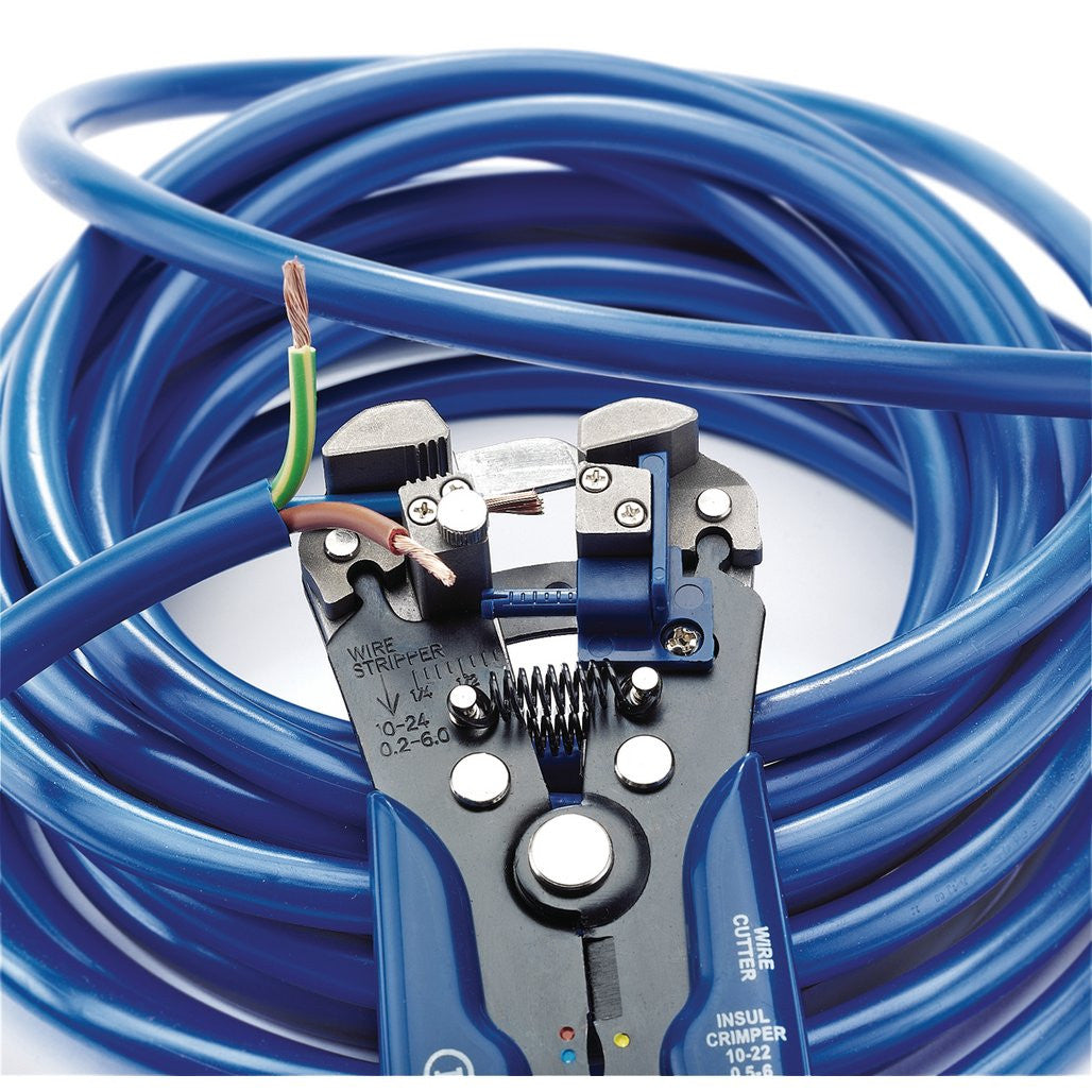 Draper Dual Action Automatic Wire Stripper/Crimper, 205mm  35385