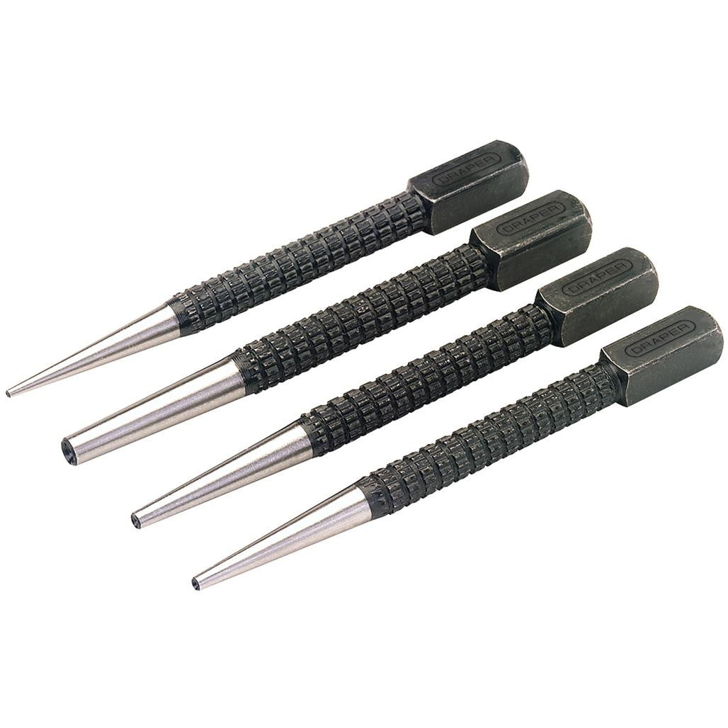 Draper Set of Cupped Nailsets (4 Piece)  35480