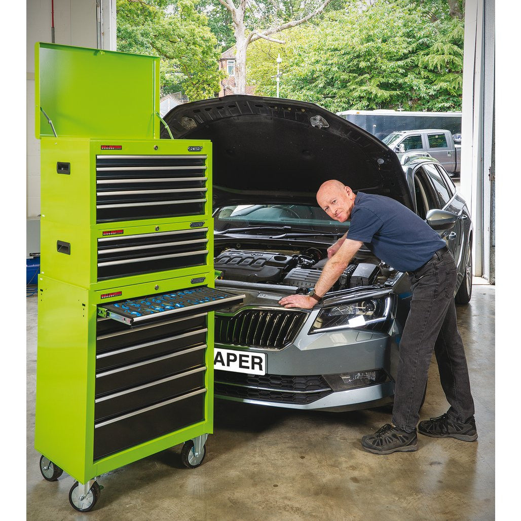 Draper Intermediate Tool Chest, 3 Drawer, 26", Green 35742