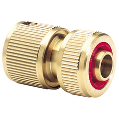 Draper Brass Hose Connector with Water Stop, 1/2"  36202