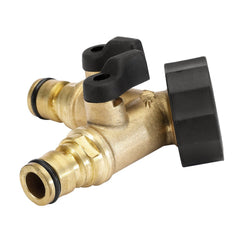 Draper Brass Double Tap Connector with Flow Control, 3/4"  36228