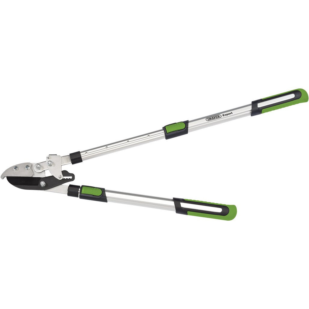 Draper Expert Telescopic Soft Grip Anvil Ratchet Action Loppers with Aluminium Handles  36826