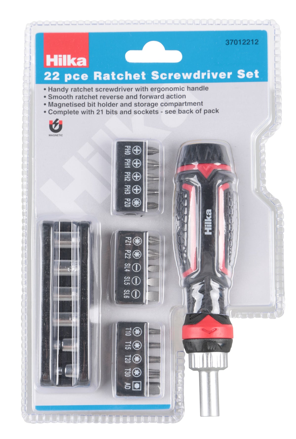 Hilka 22 pce Ratchet Screwdriver Set 37012212