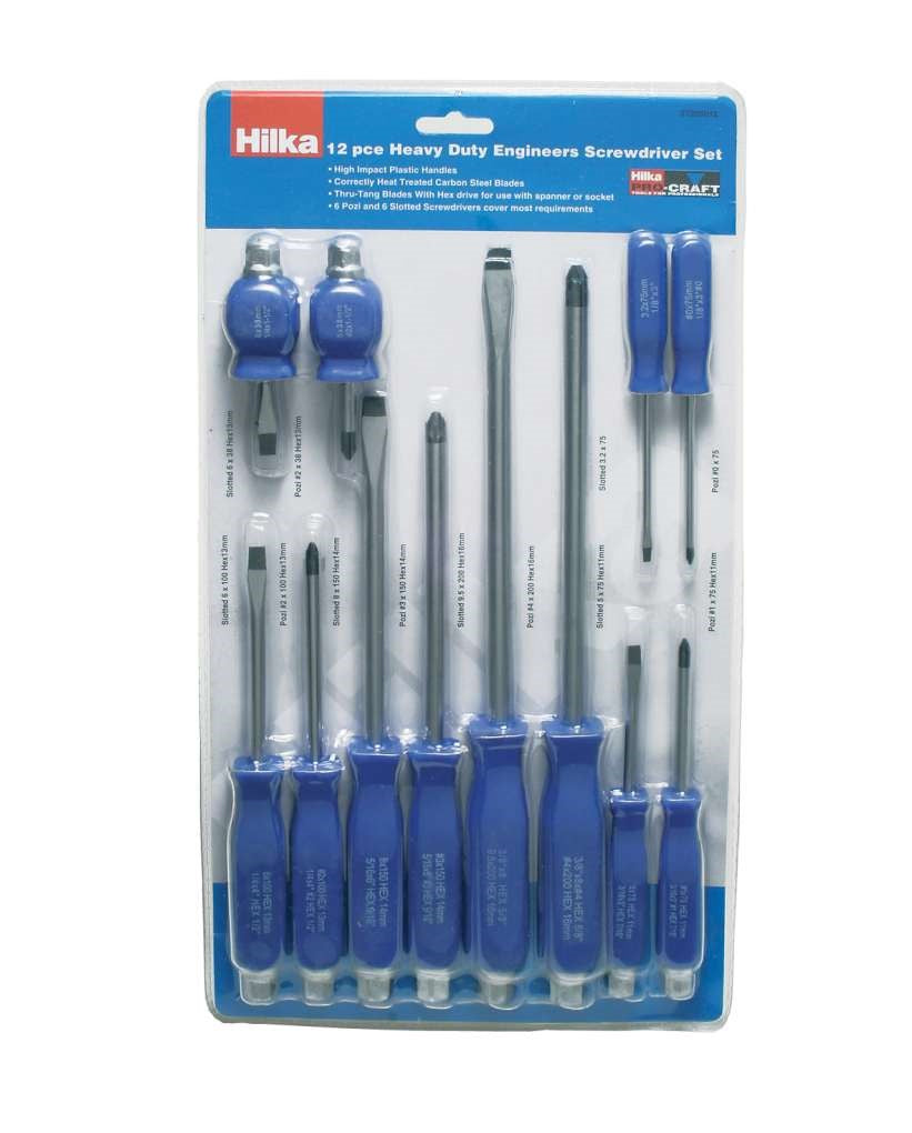 Hilka 12 pce Mechanics Screwdriver Set 37205012