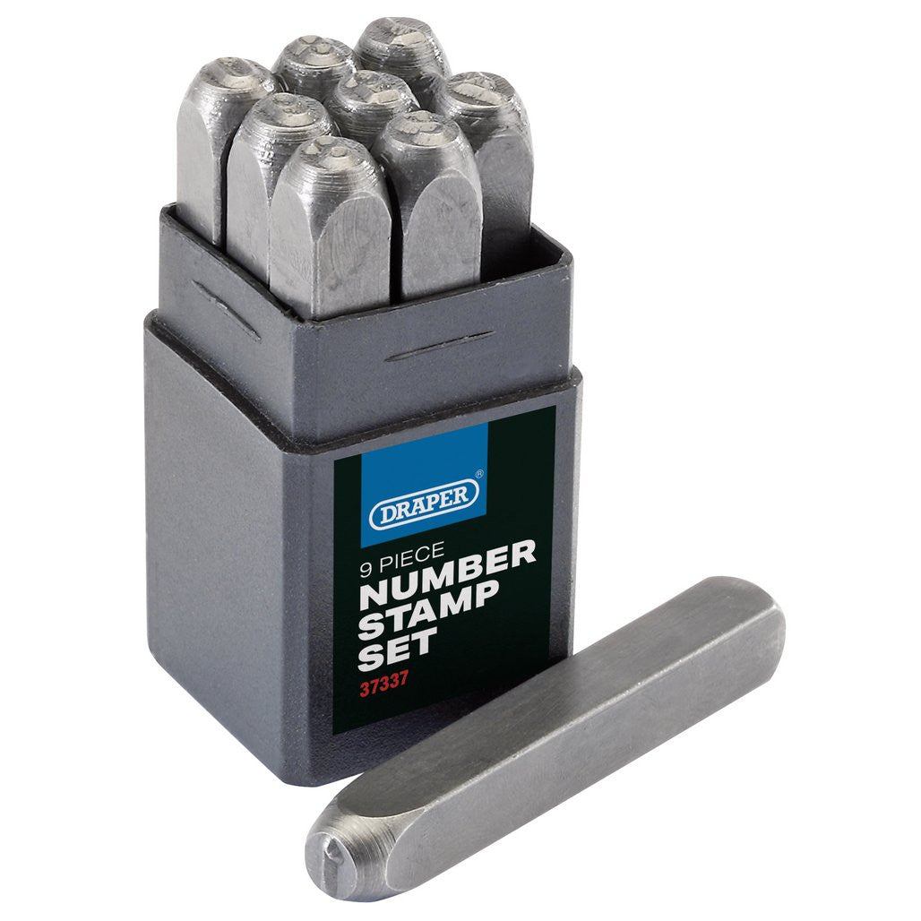 Draper 0 - 9 Number Stamp Set, 3/16"  37337