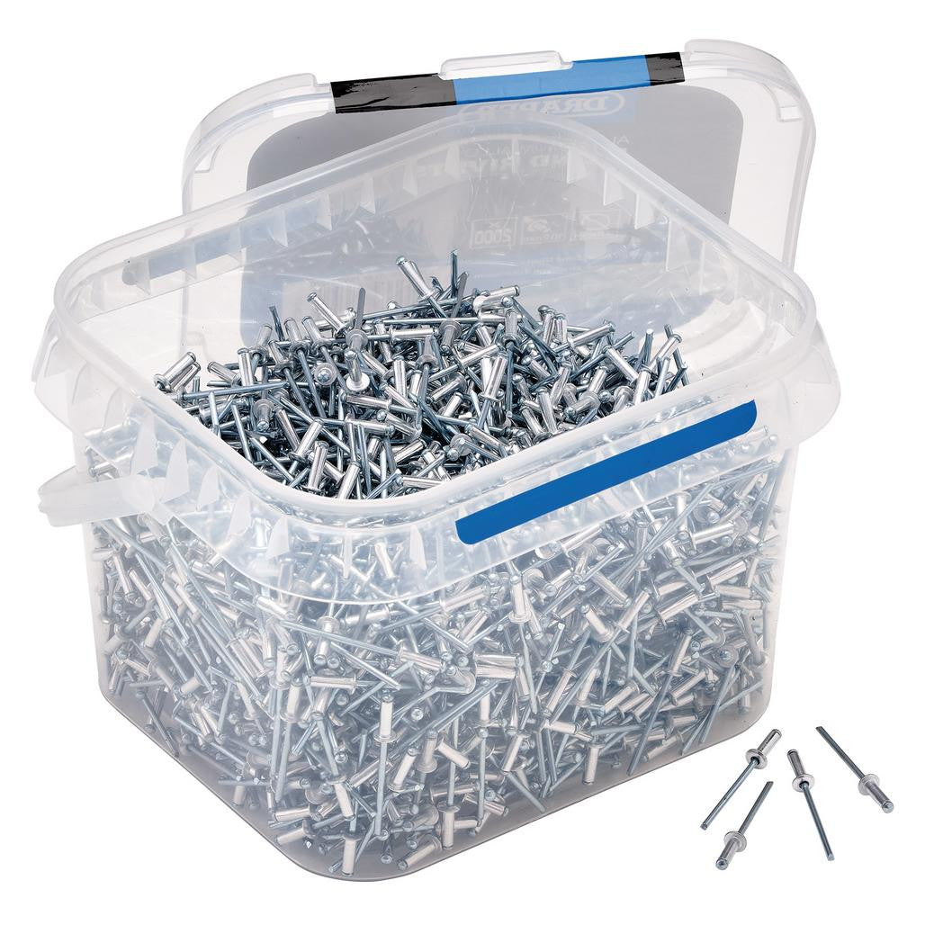 Draper Blind Rivets, 3.2 x 10.2mm (Tub of 2000)  37657