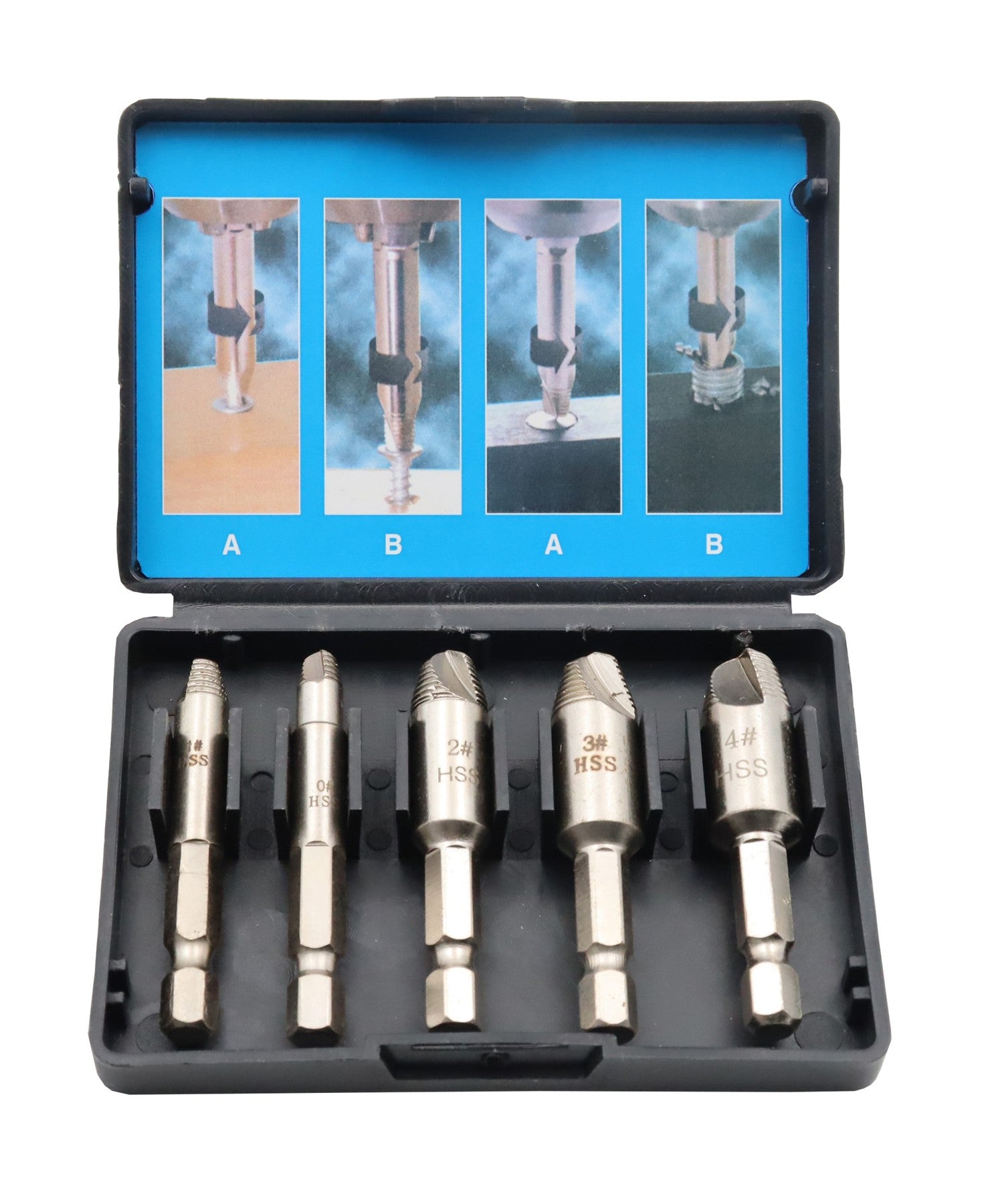 Hilka 5 pce Damaged Screw & Bolt Extractor Set 37840005