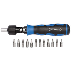 Draper Ratchet Screwdriver and Bit Set (13 Piece)  38124