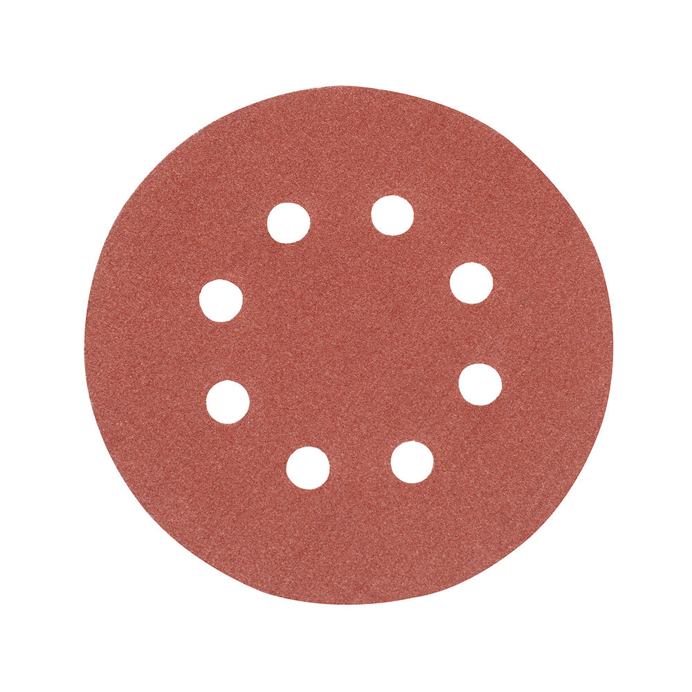 Silverline Hook & Loop Discs Punched 125mm 10pk 382903