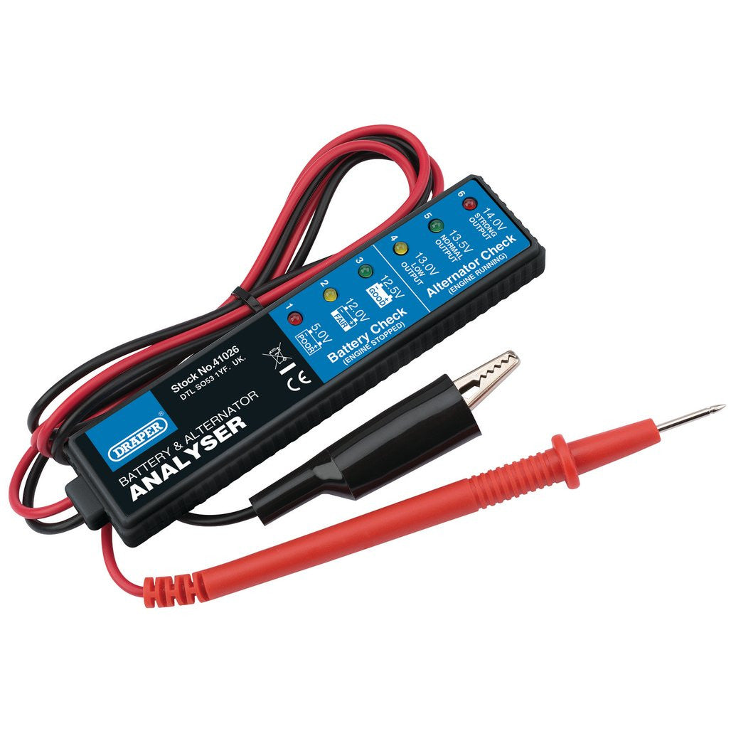 Draper 12V Battery and Alternator Analyser 41026