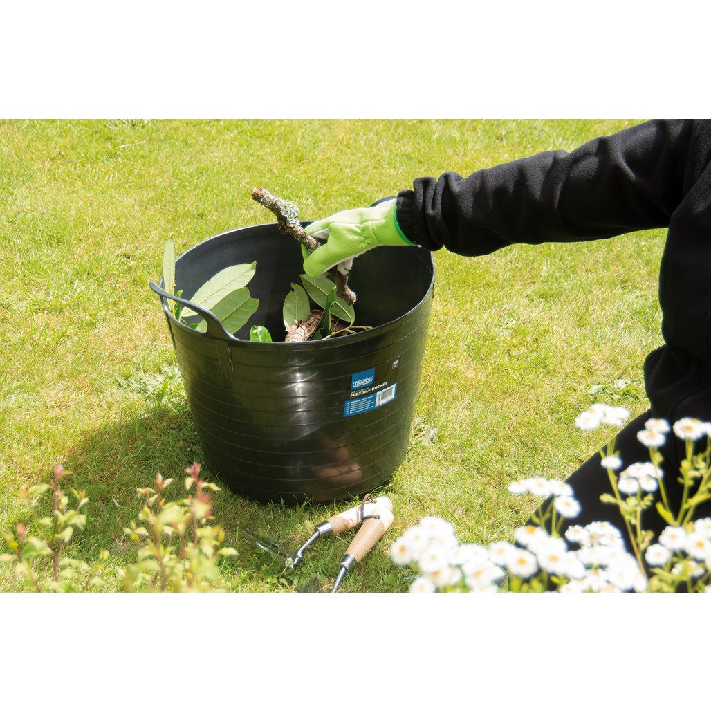 Draper Multi-Purpose Flexible Bucket, 42L, Black  43475