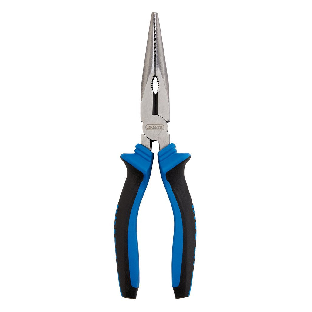 Draper Soft Grip Long Nose Pliers, 200mm  44143