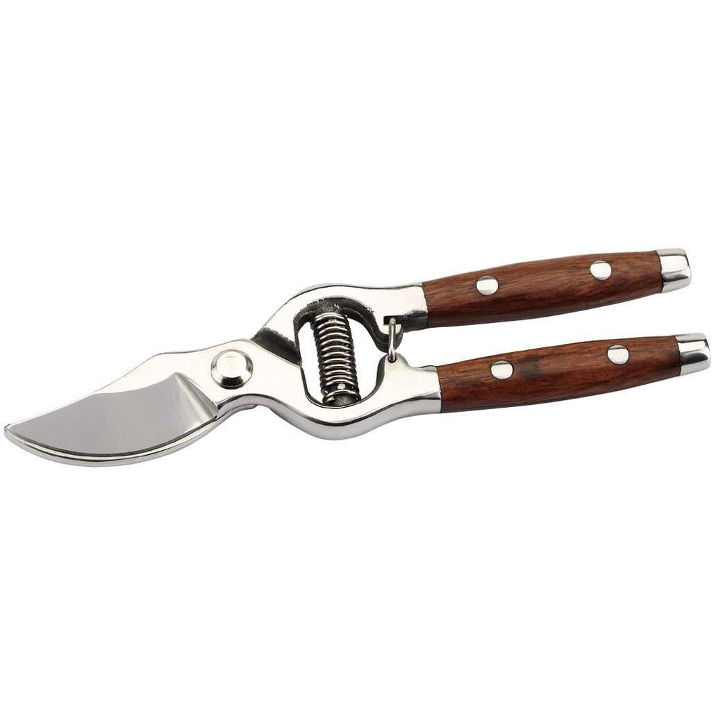 Draper Bypass Pattern Secateurs with Wooden Handles, 210mm  45317