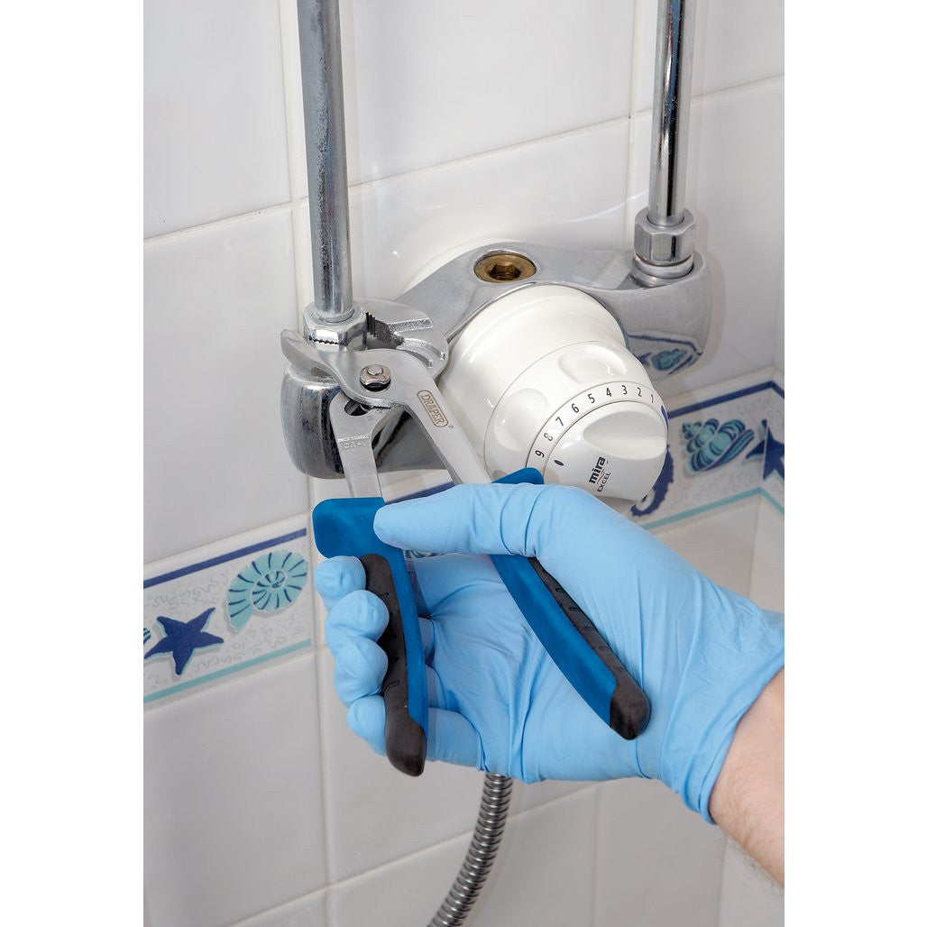 Draper Soft Grip Water Pump Pliers, 240mm, 33mm Capacity  45362
