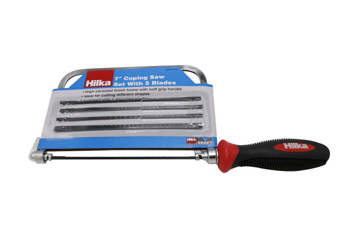 Hilka 7” Coping Saw Set with 5 Blades 45801705