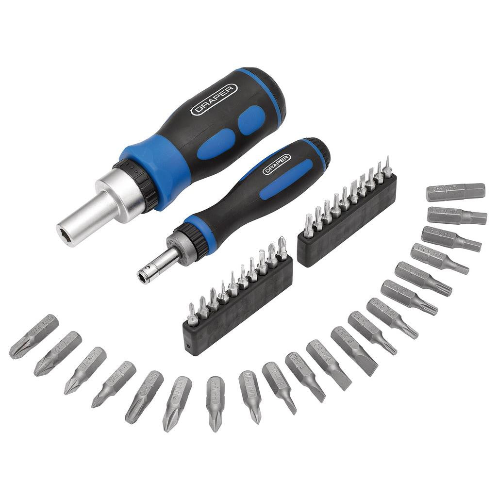 Draper Ratchet Screwdriver and Bit Set (42 Piece)  46479