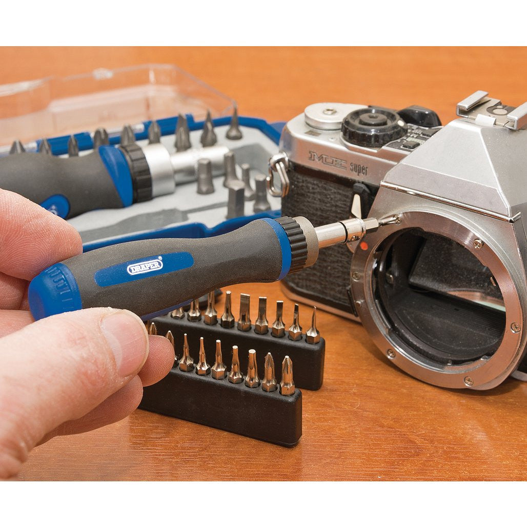 Draper Ratchet Screwdriver and Bit Set (42 Piece)  46479