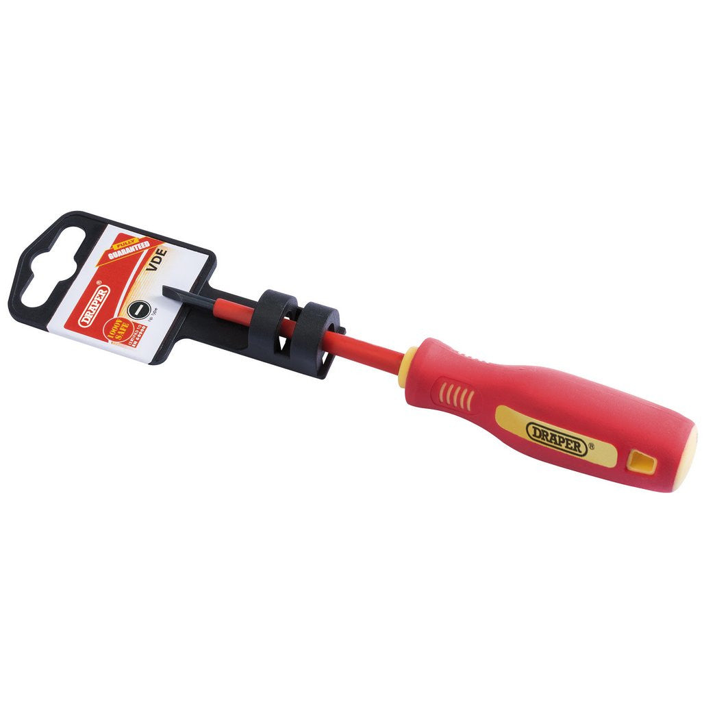 Draper Fully Insulated Plain Slot Screwdriver, 3 x 75mm  46516