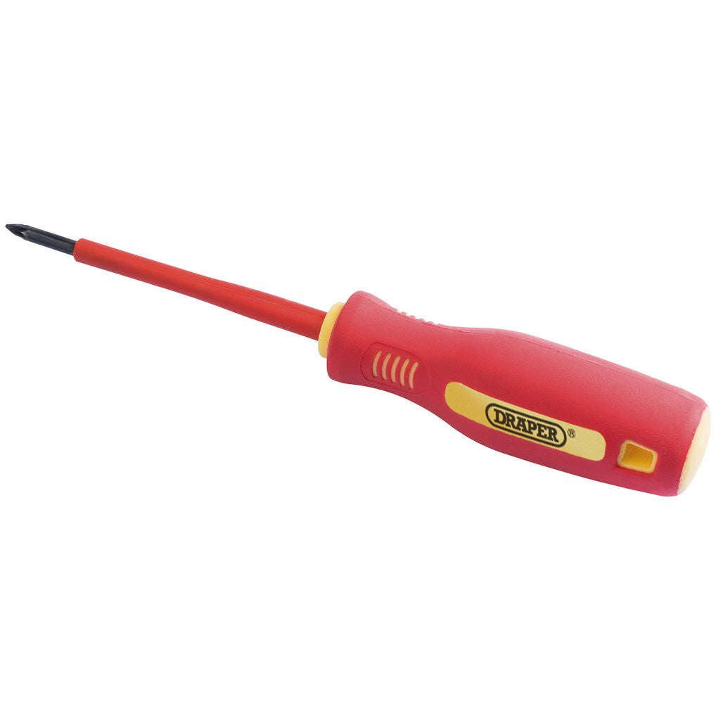 Draper Fully Insulated Soft Grip Cross Slot Screwdriver, No.0 x 75mm  46527