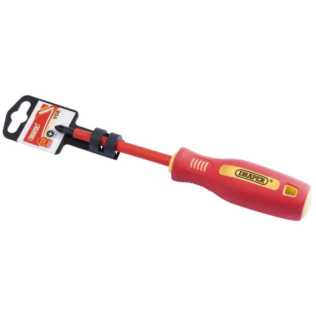 Draper Fully Insulated Soft Grip Cross Slot Screwdriver, No.2 x 100mm  46529