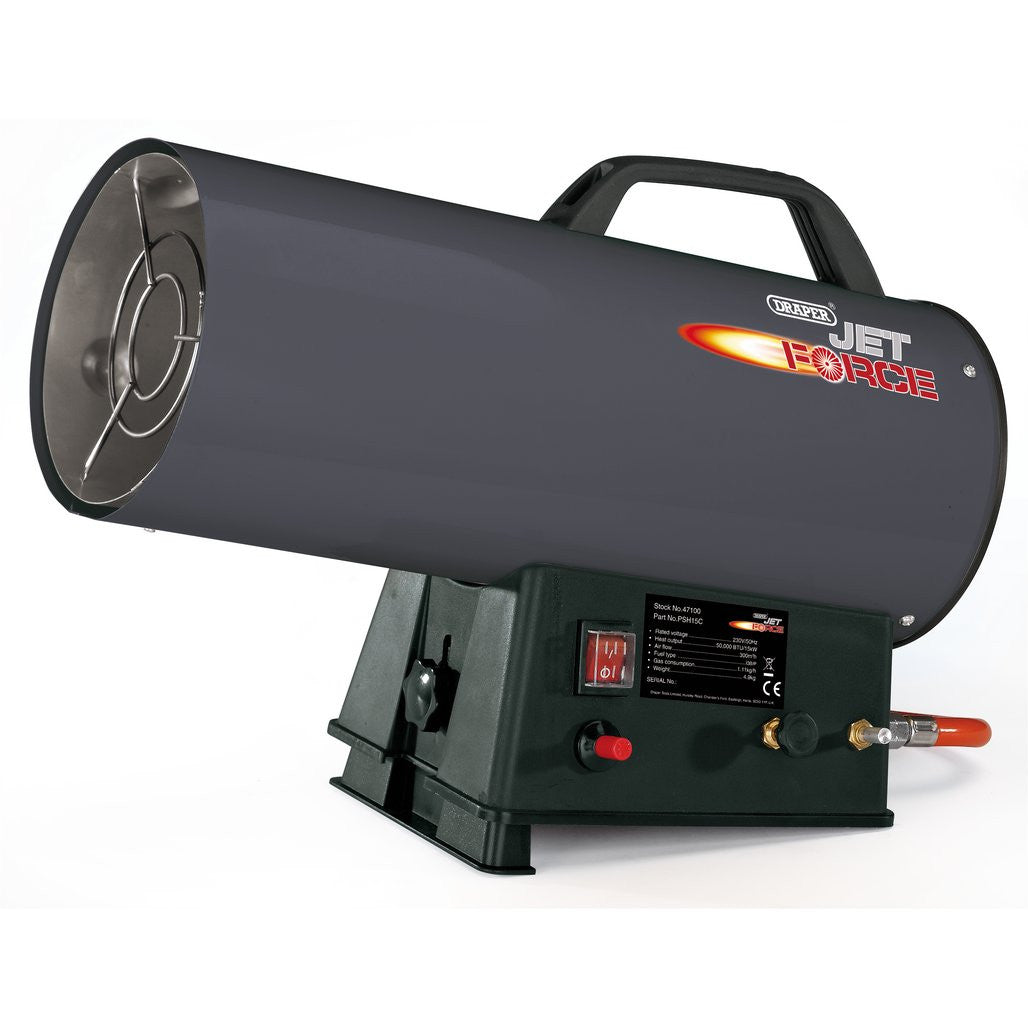 Draper Jet Force Propane Space Heater, 50,000 BTU/15 kW  47100