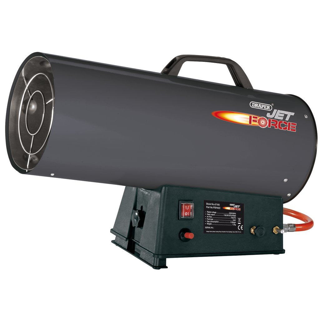 Draper Jet Force Propane Space Heater, 136,000 BTU/40 kW  47105