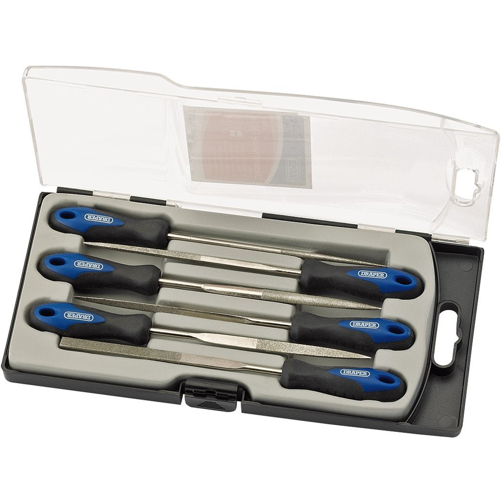 Draper Soft Grip Diamond Needle File Set, 150mm (6 Piece)  47817