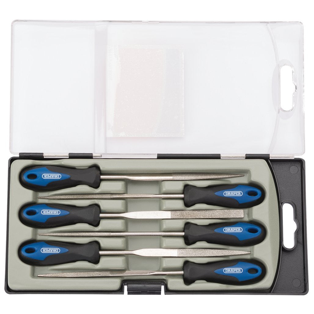 Draper Soft Grip Diamond Needle File Set, 150mm (6 Piece)  47817