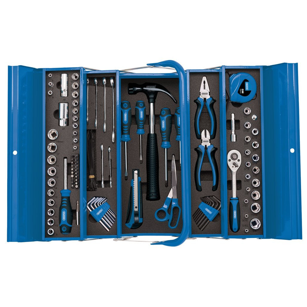 Draper Tool Kit in Steel Cantilever Toolbox (126 Piece)  48091
