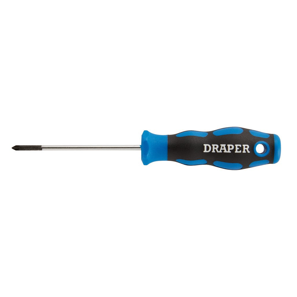 Draper Soft Grip PZ TYPE Screwdriver, No.0 x 75mm  48925