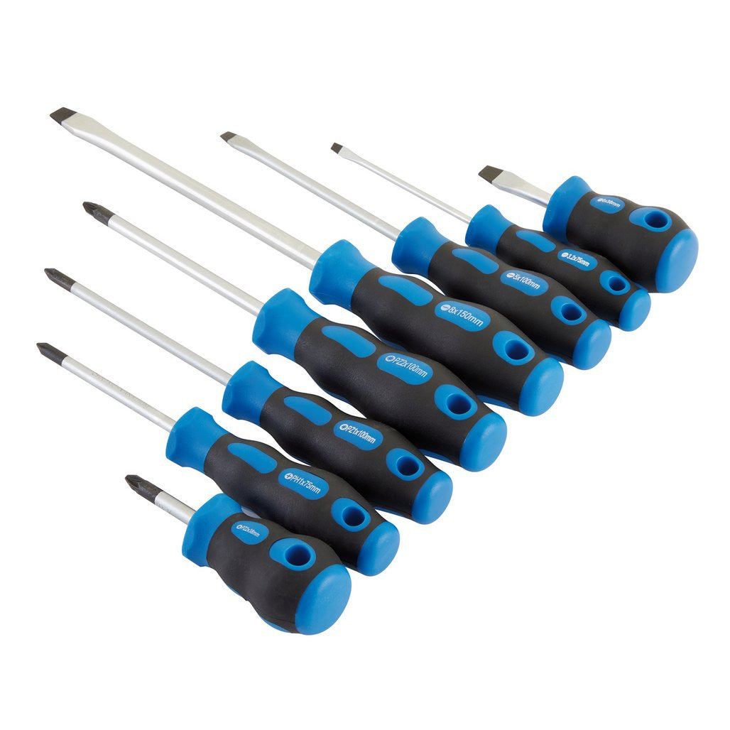 Draper Soft Grip Screwdriver Set (8 Piece)  48933