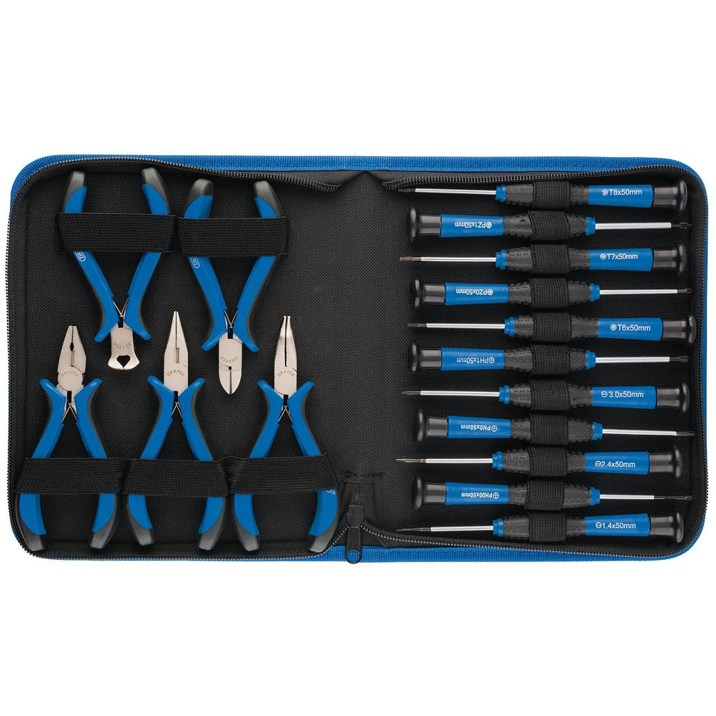 Draper Precision Pliers and Screwdriver Set (16 Piece)  48958