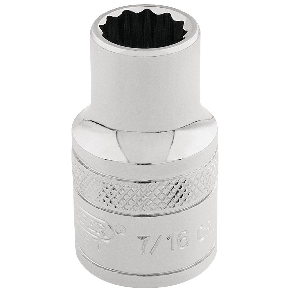 Draper Expert HI-TORQ® 12 Point Socket, 3/8" Sq. Dr., 7/16"  49018
