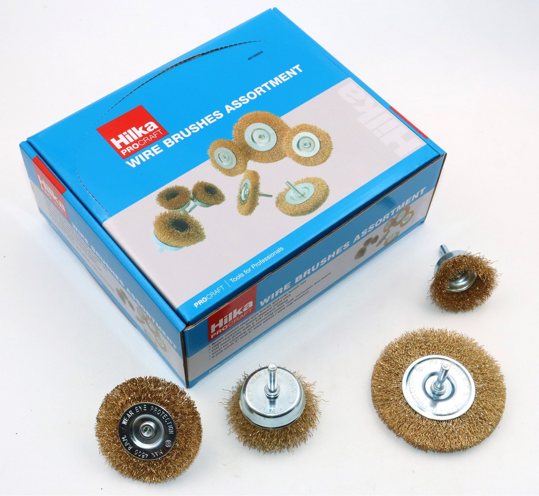 Hilka 24 pce Wire Brush Display 49100024