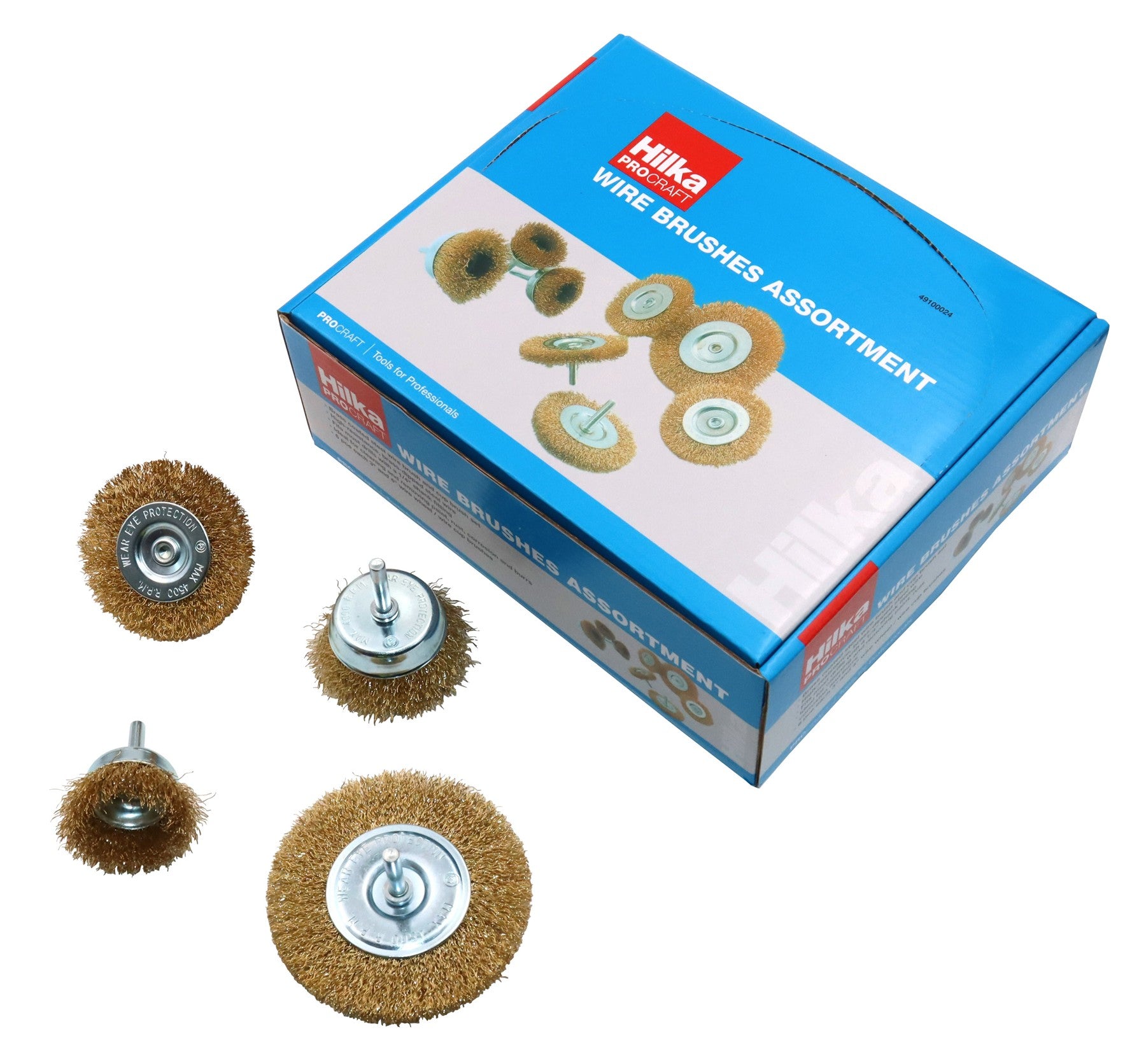 Hilka 24 pce Wire Brush Display 49100024