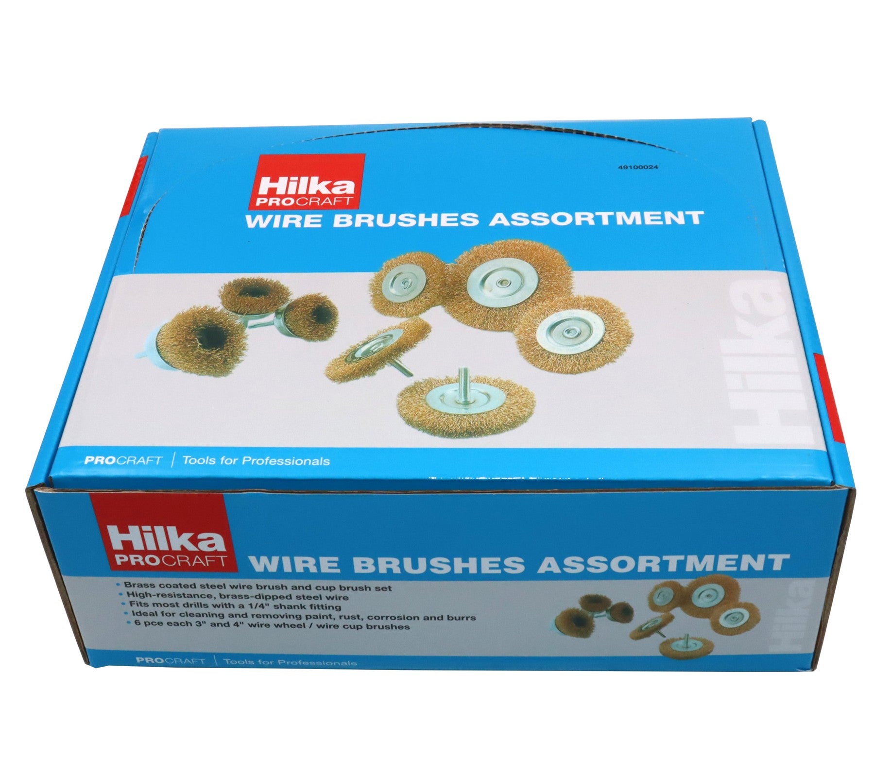 Hilka 24 pce Wire Brush Display 49100024