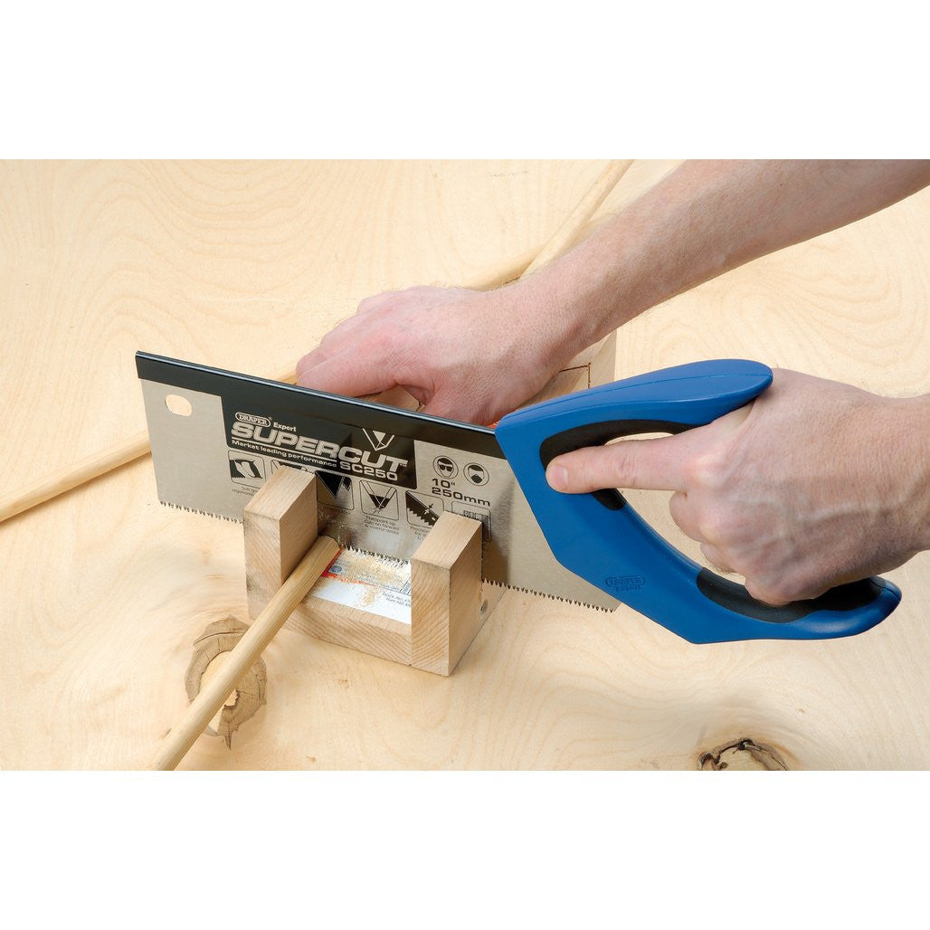 Draper Expert Supercut® Soft Grip Hardpoint Tenon Saw, 250mm/10", 11tpi/12ppi  49281