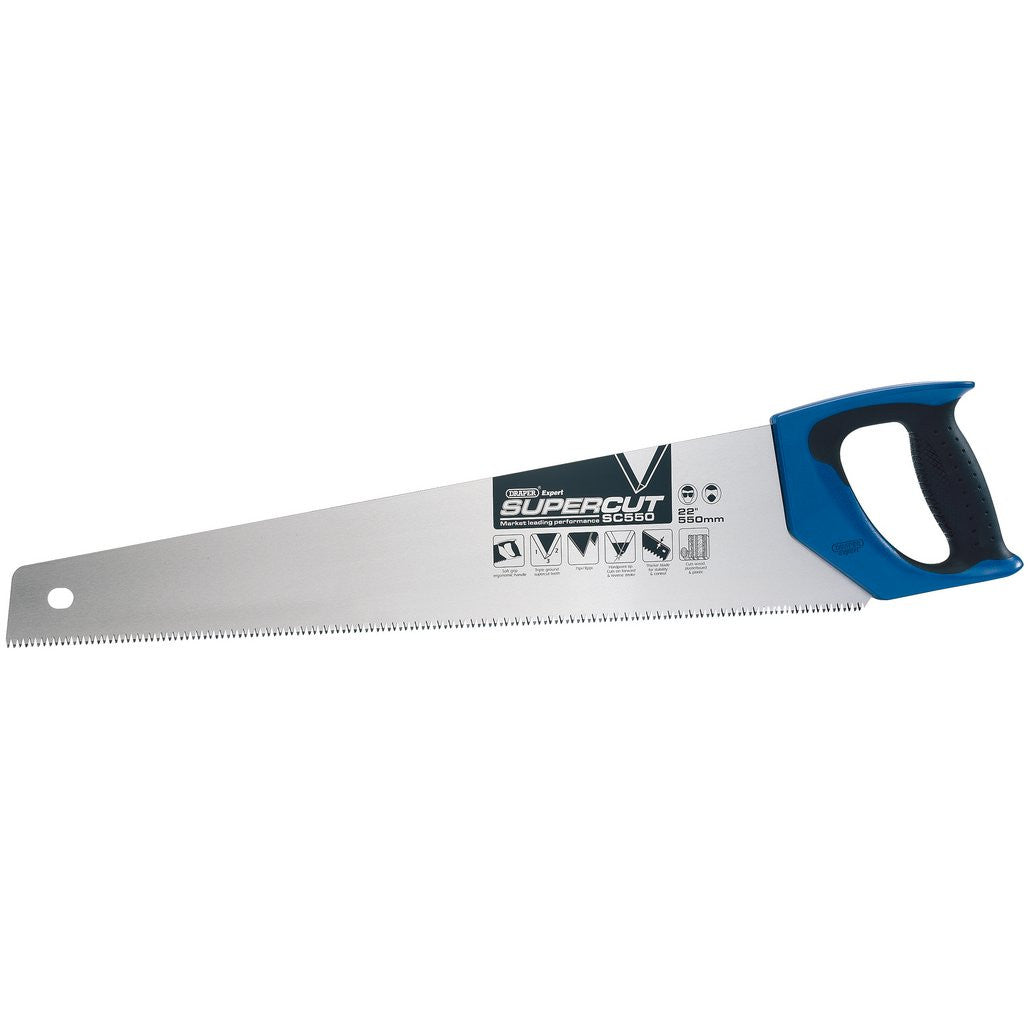 Draper Expert Supercut® Soft Grip Hardpoint Handsaw, 550mm/22", 7tpi/8ppi  49286