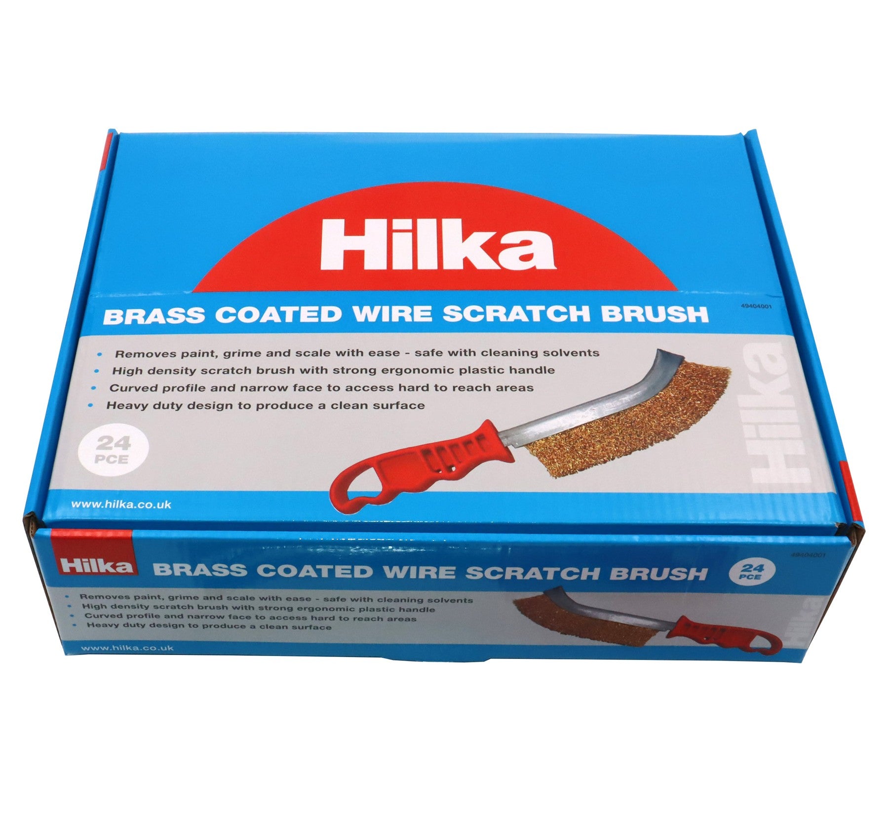 Hilka Brass Coated Wire Scratch Brush 24 pce 49404001
