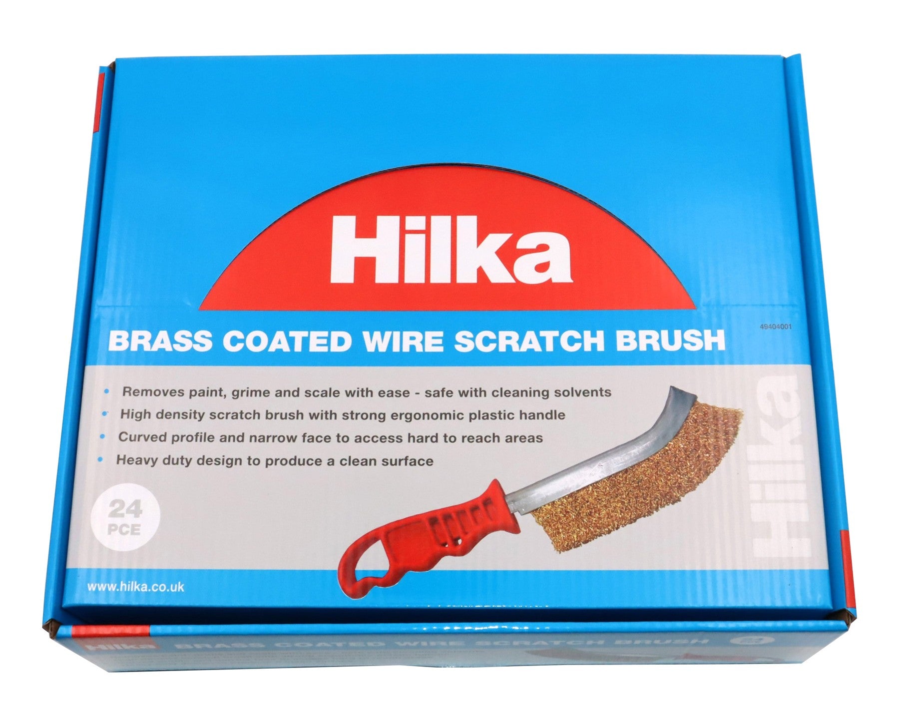 Hilka Brass Coated Wire Scratch Brush 24 pce 49404001