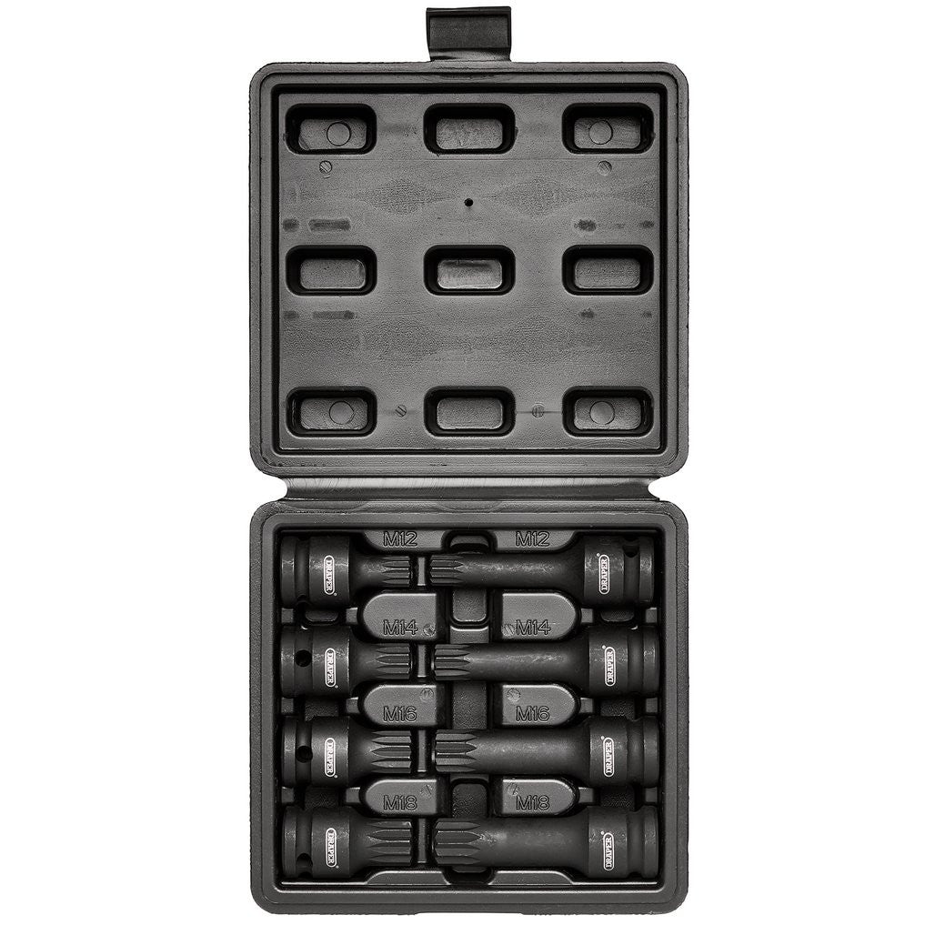 Draper Tamper Proof Impact Spline Set, 1/2" Sq. Dr. (8 Piece)  49460