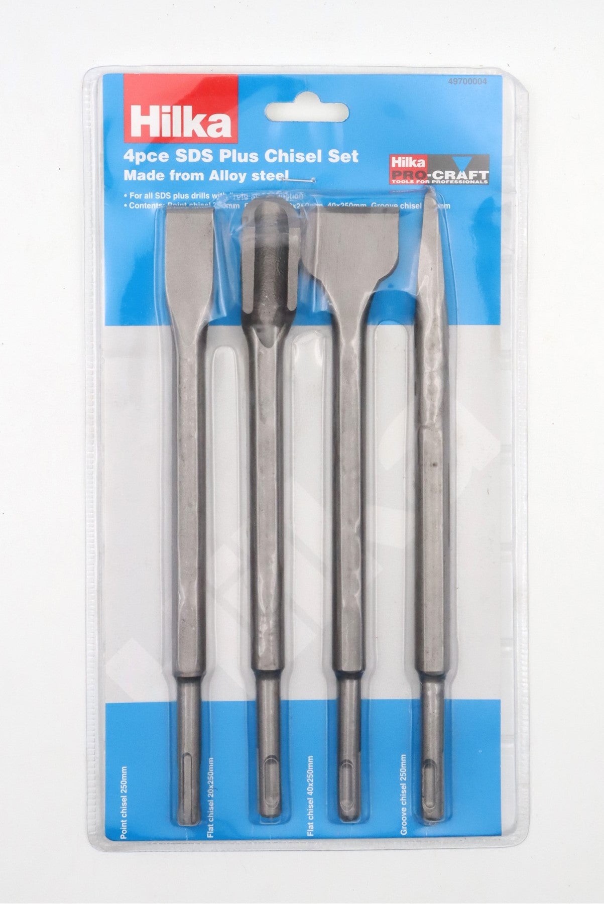 Hilka 4 pce SDS Plus Chisel Set 49700004