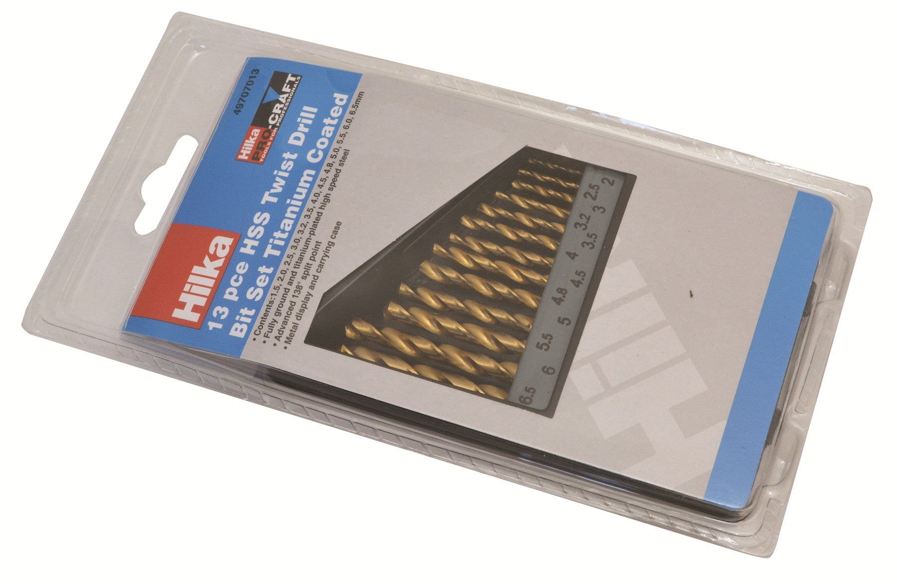 Hilka 13 pce HSS Drill Bit Set Titanium Coated 49707013