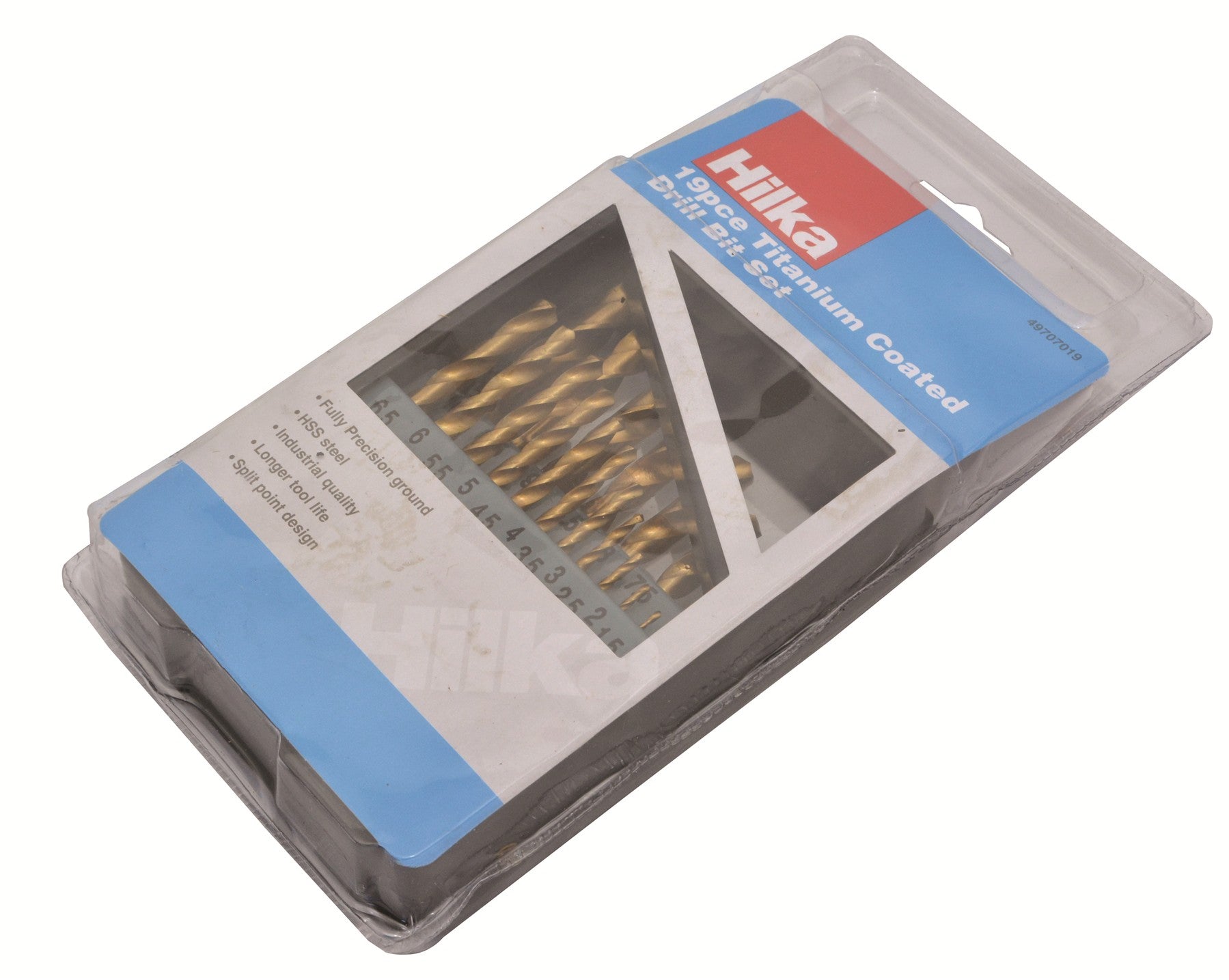 Hilka 19 pce HSS Drill Bit Set Titanium Coated 49707019