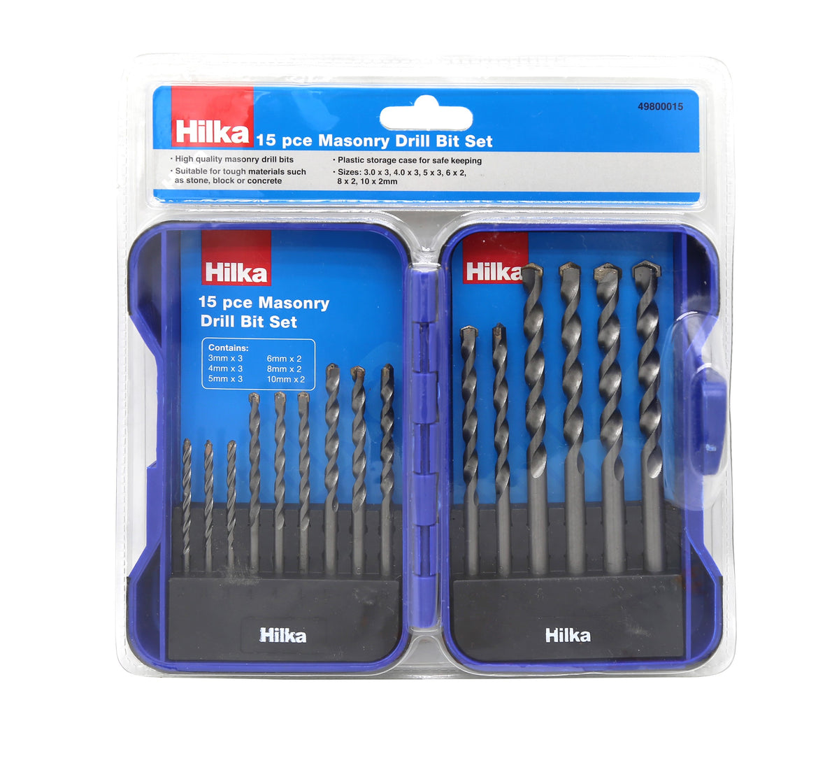 Hilka 15 pce Masonry Drill Bit Set 49800015