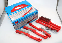Hilka 4 Row Steel Wire Brush in 24 pce Display 49903104