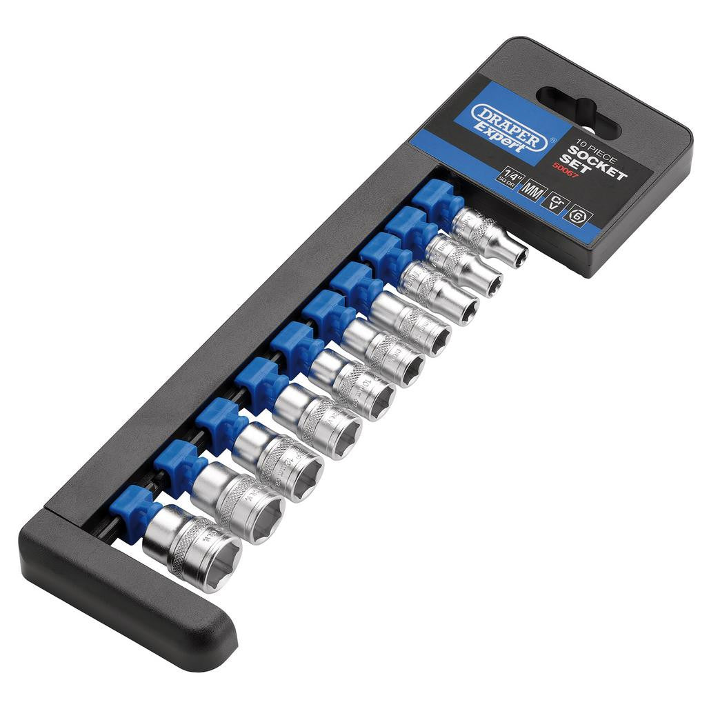 Draper Expert Metric Socket Set, 1/4" Sq. Dr. (10 Piece)  50067